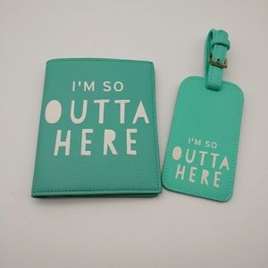 I'm So Outta Here Passport and Luggage Tag Set